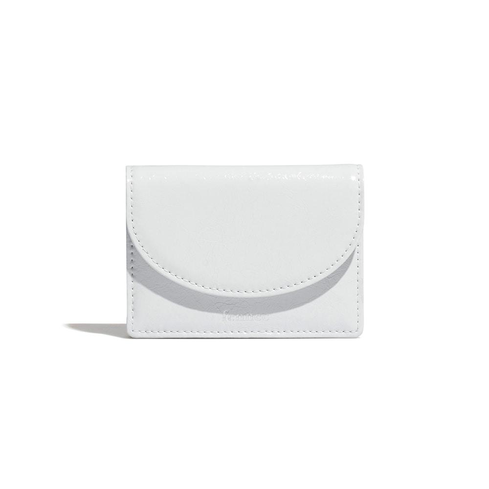 CRINKLE HALFMOON ACCORDION POCKET - LIGHT GREY