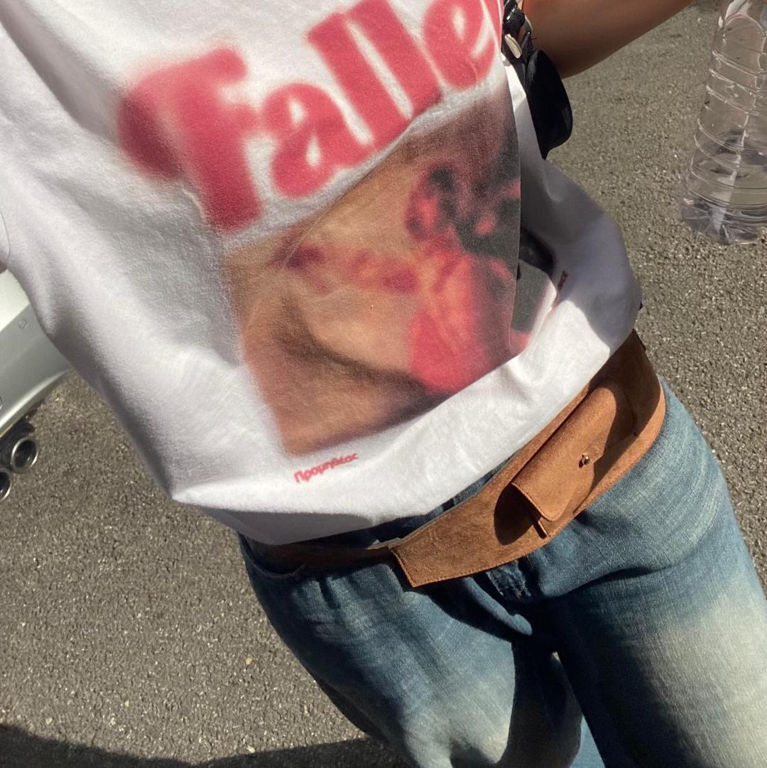 시클리 투포켓이나?🤎🍂 스웨이드 카멜 포켓 가을 스퀘어 지갑 힙색 가죽 미니 허리 벨트백 와이드 y2k 벨트 프레피룩