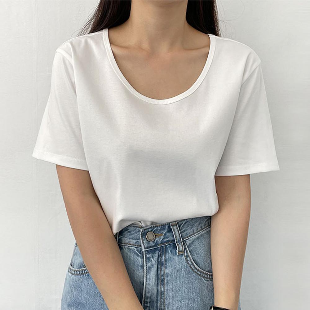 블랙 세일 bas standard ounce 실켓 유넥 반팔티