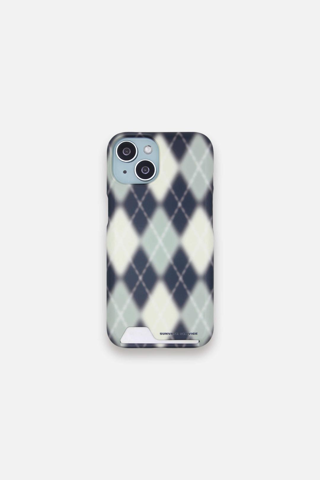 ARGYLE BLUR CASE_NAVY