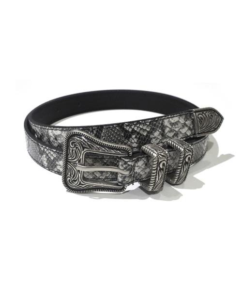 CONTRY ROCK WESTERN BELTS - WHITE SNAKE SKIN