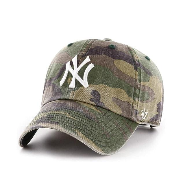 MLB모자 양키즈 카모 화이트빅로고