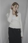 V-neck wrap knit