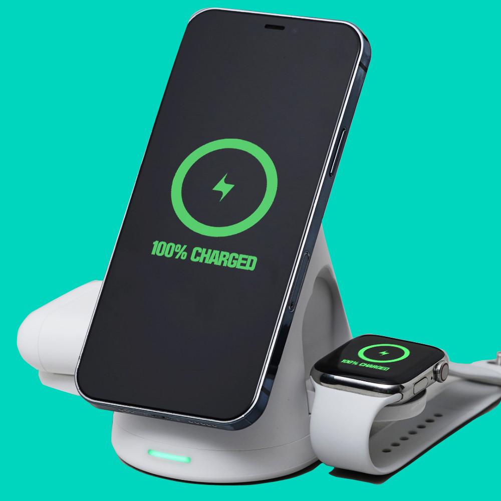 한뼘앞선생활 3in1 무선충전기 애플워치 맥세이프 아이폰 에어팟