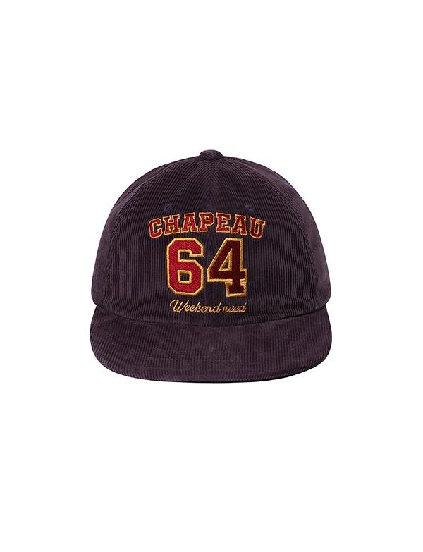 CORDUROY NUMBER CAP-PURPLE