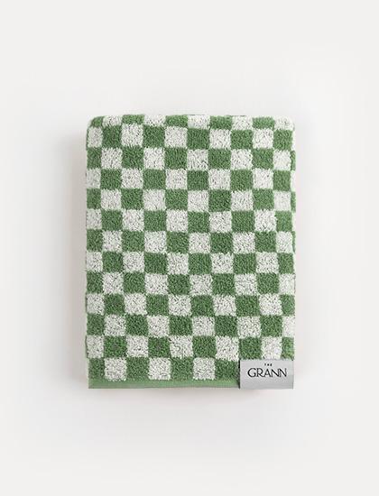 THE GRANN 페이스 타월 - 세이지 체커보드 (2p)
