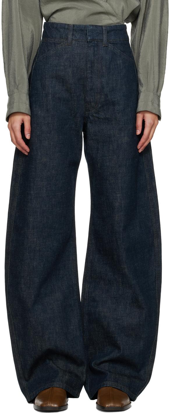 Blue Curved Jeans