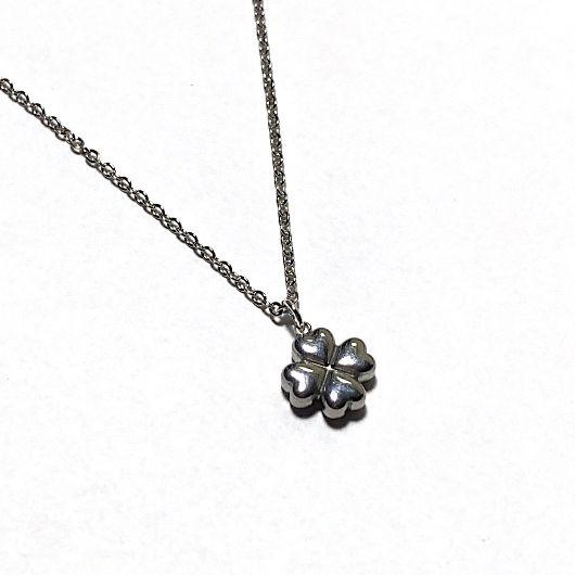 하트네잎클로버 체인 목걸이 heart clover necklace <3