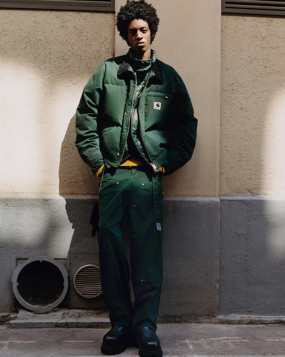 sacai x Carhartt WIP Washed Duck Puffer Jacket