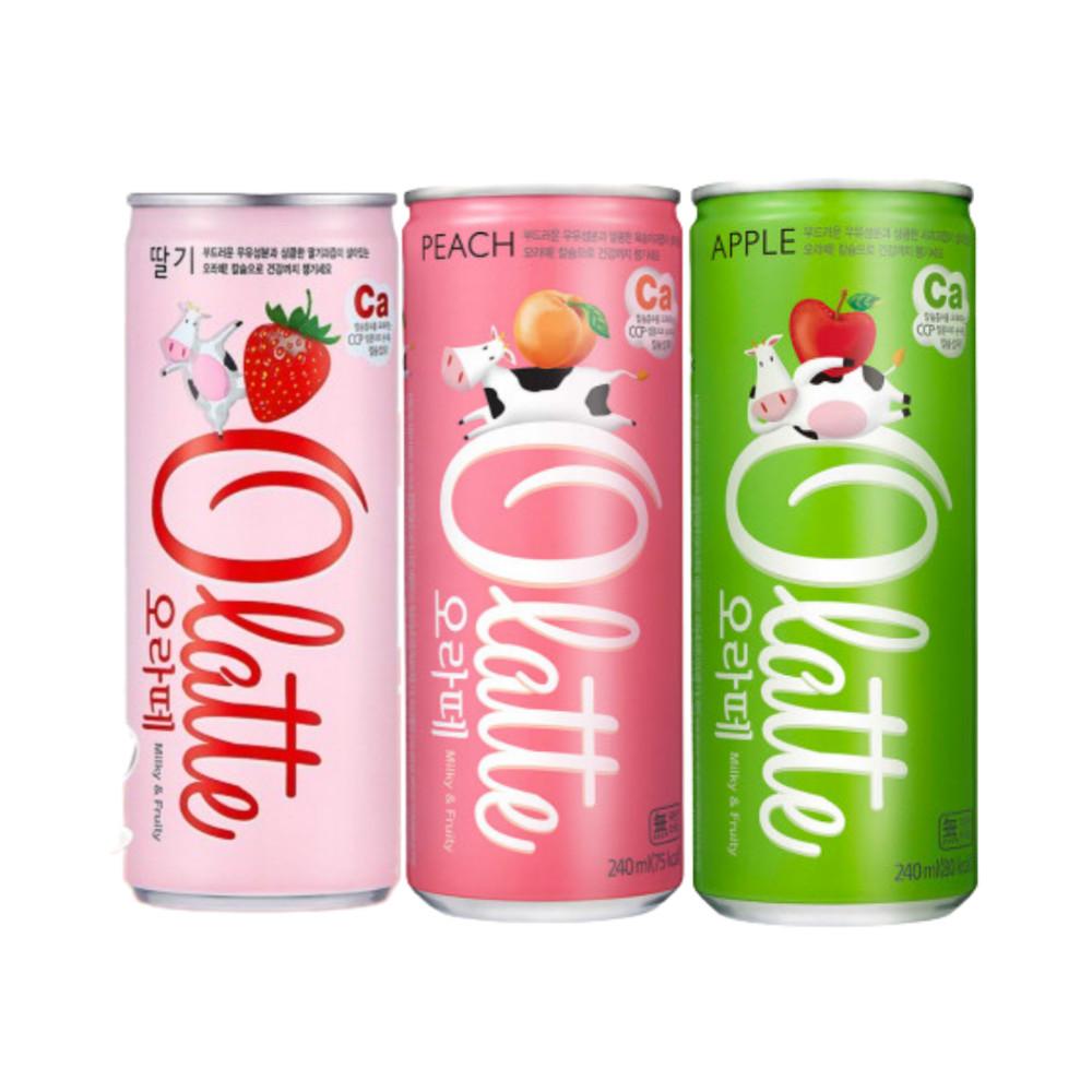 오라떼 딸기 피치 사과 240ml 캔 각 10캔씩 총 30캔