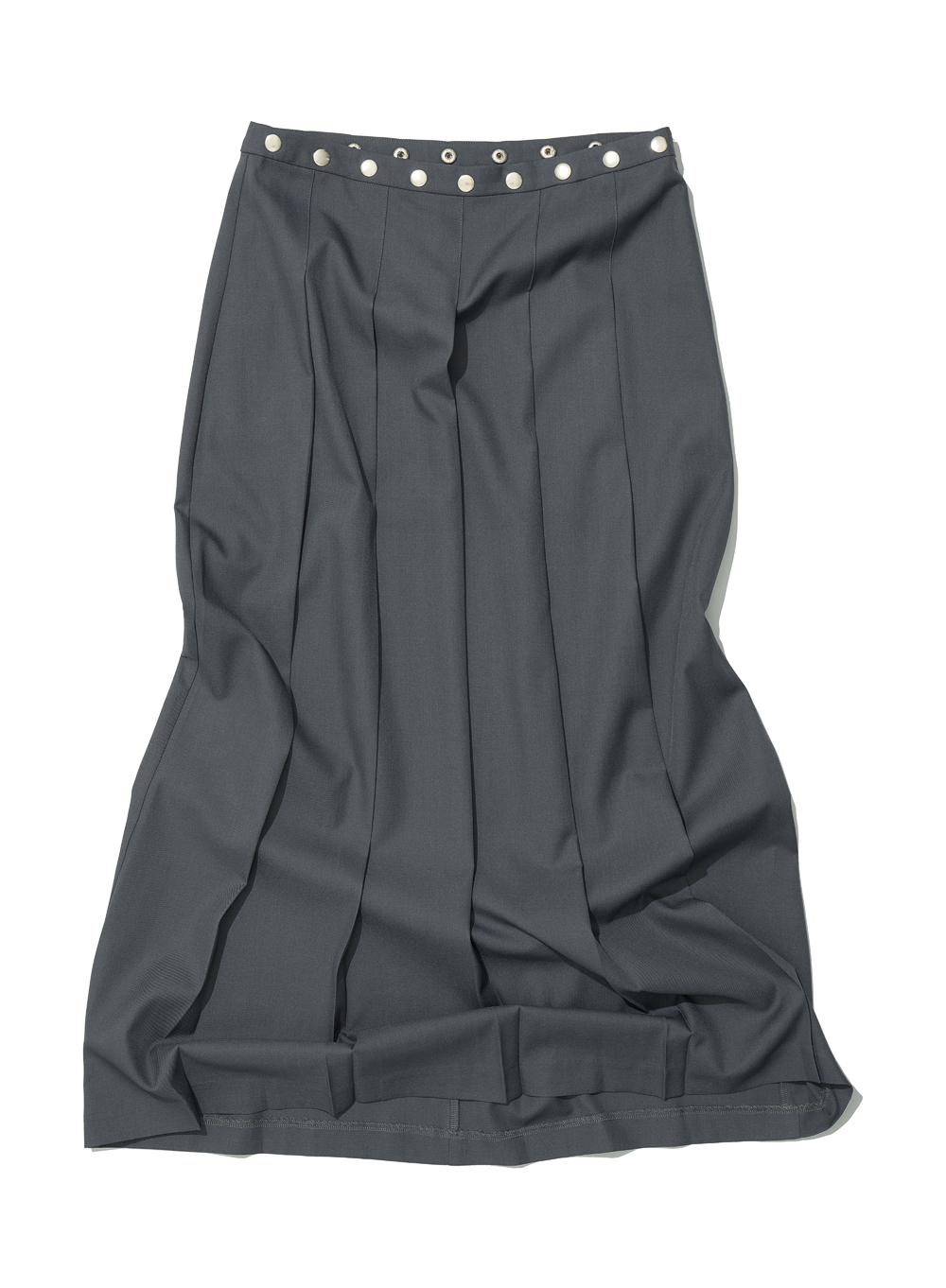 [WOMEN] (SET) 3WAY TRANSFORM PLEATED SKIRT_CHARCOAL