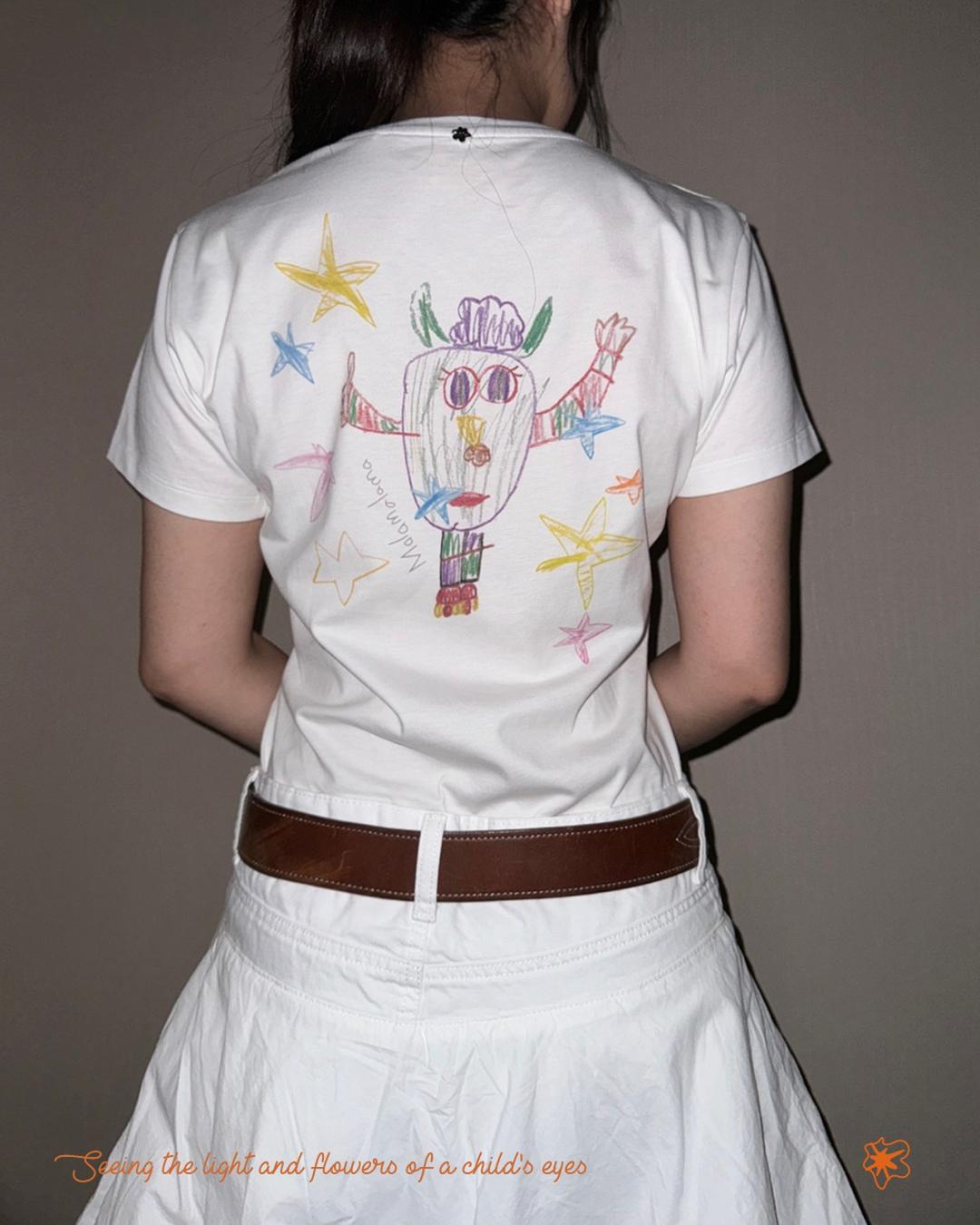 [Malamalama] V Neck T-shirts - Goblin White