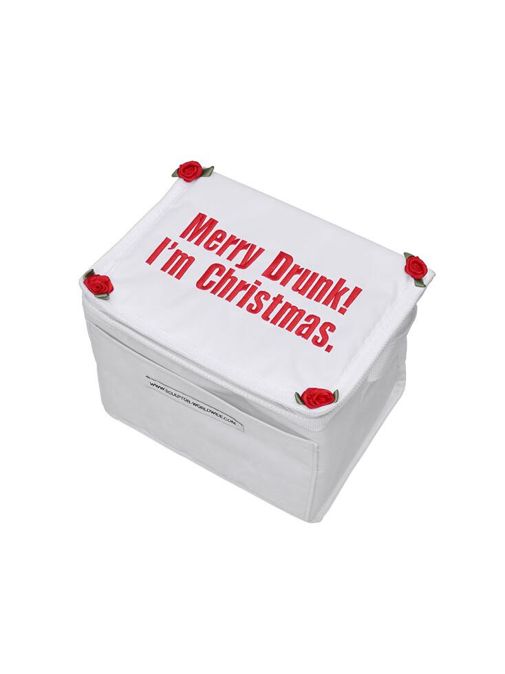 Merry Drunk Cooler Bag White
