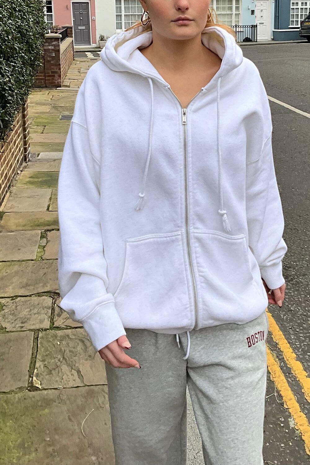 Christy Hoodie - Heather White / Oversized Fit