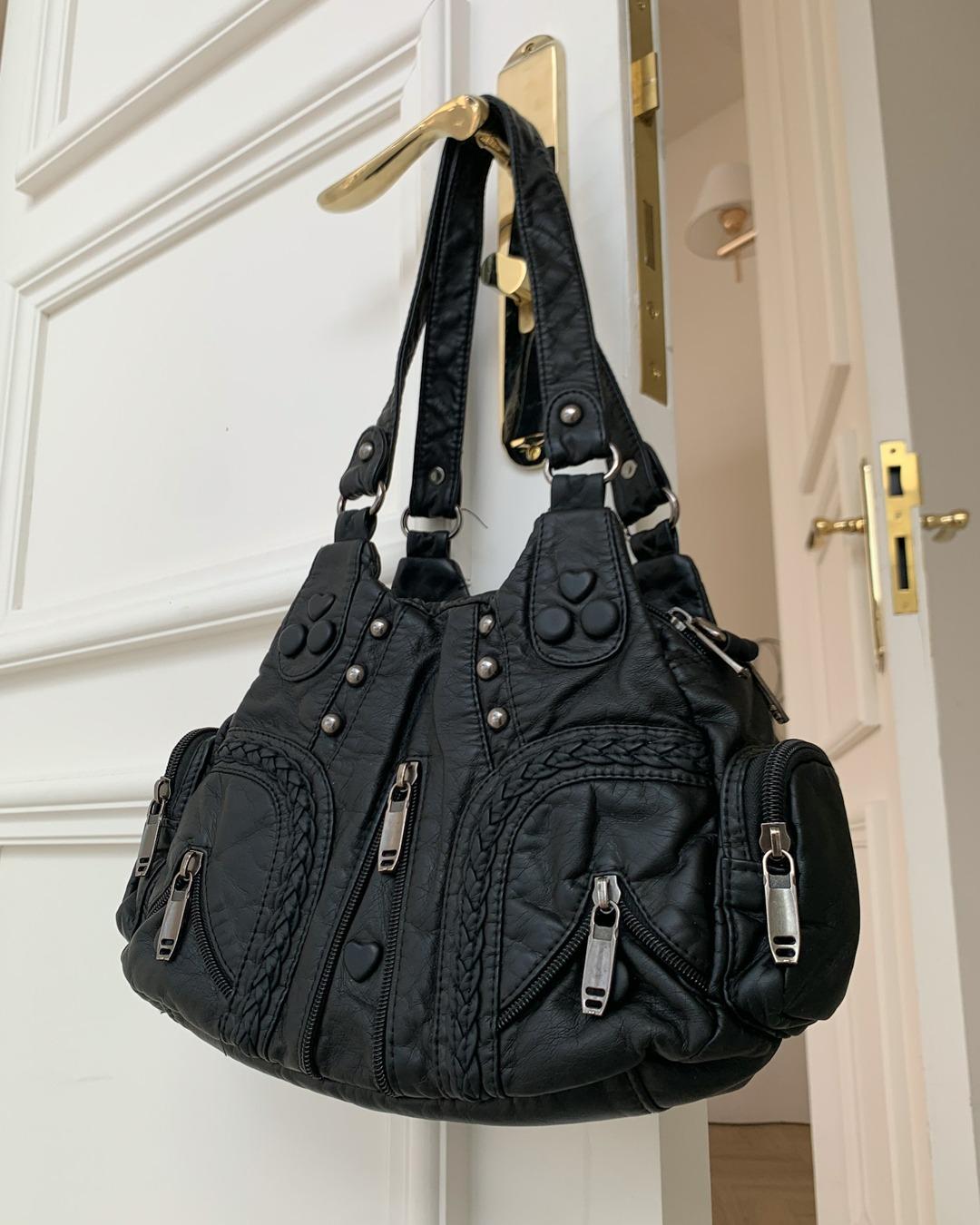 Heart leather 2way bag