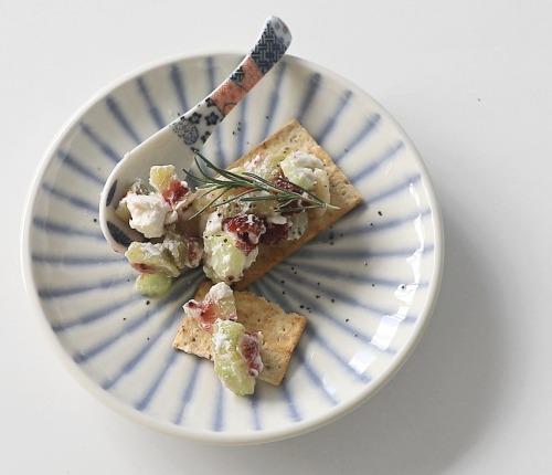 소라 스트라이프 원형접시