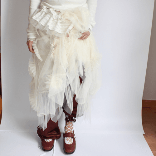 raw frill skirt (2colors)