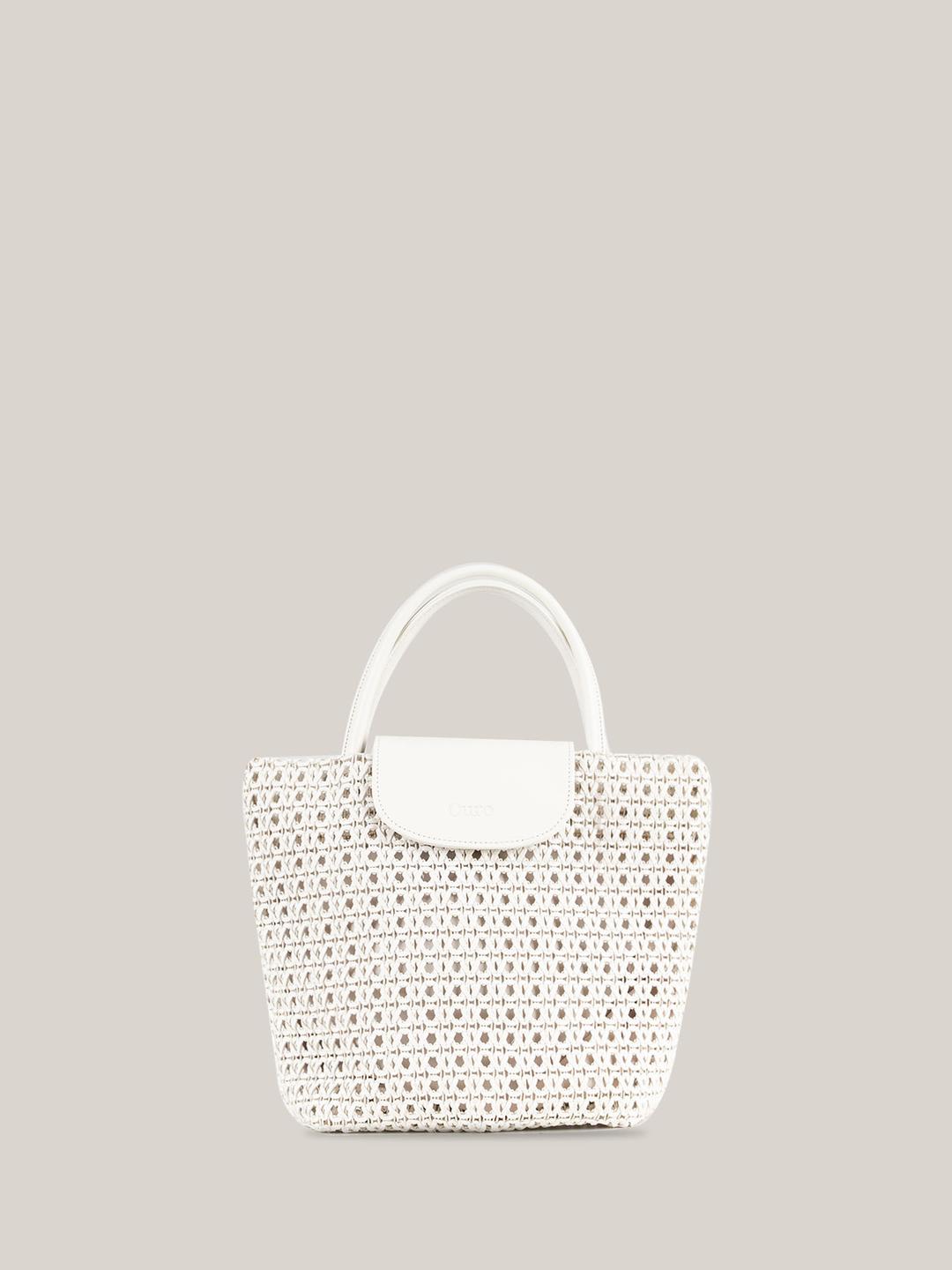 LEATHER BASKET BAG [ SHELL ]