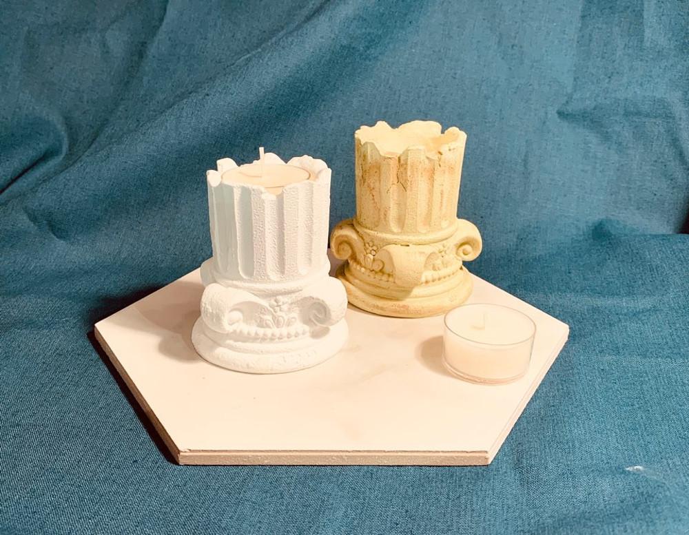신전기둥 3D 캔들홀더 입체몰드 양초 석고방향제 수제몰드
