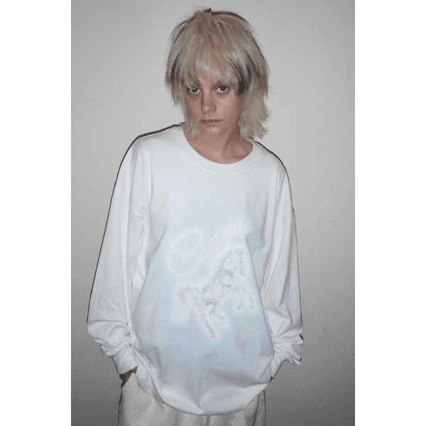 [ERTR][ERTR X 니들]Cosmic Horse L/S T-shirt (white)