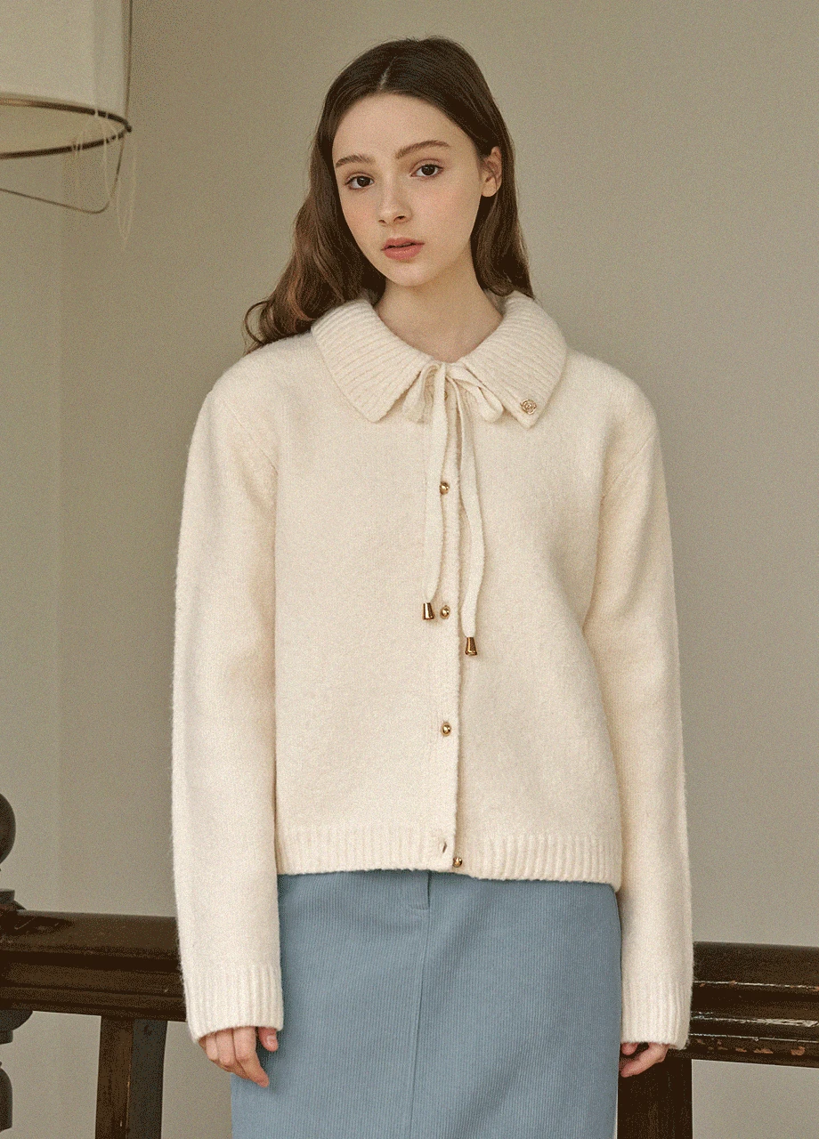 [44-120] Huggle Tie Set Cardigan 