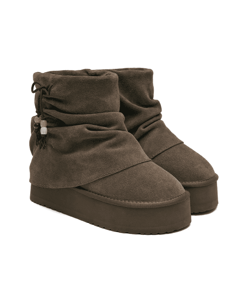 GATHERED MAXI FOLDED BOOTS SHORT - 2 colors