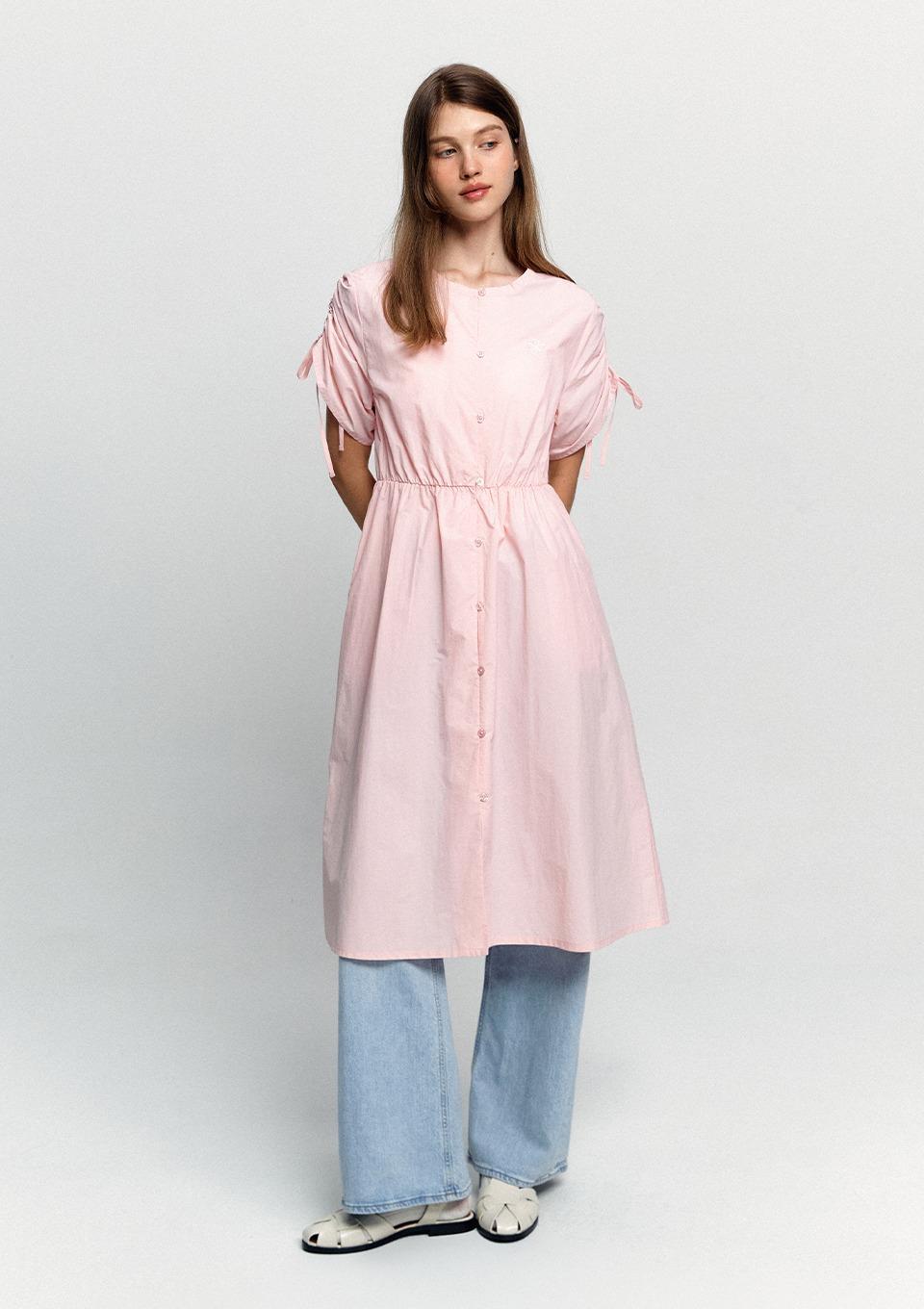 바스락 소매 스트링 원피스(MAFBOP24MPK)