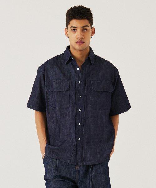 린넨 라이크 포켓 반팔 셔츠 [2COLOR]