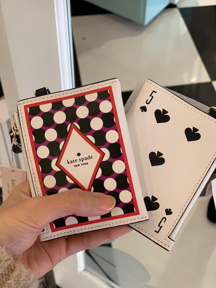 케이트스페이드 럭키 드로우 더블 집 동전지갑 키홀더