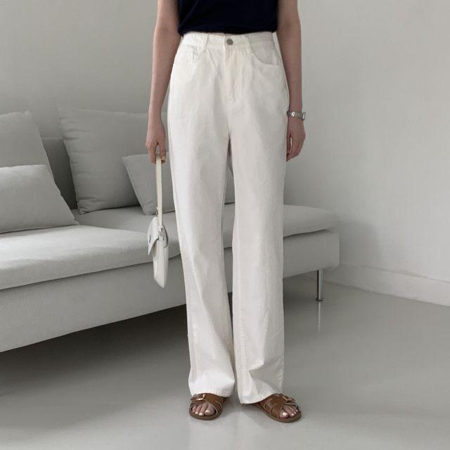 하이웨스트 와이드 코튼 팬츠 (3color)_더모닌