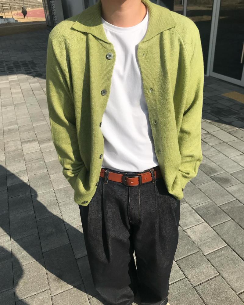 raglan knit cardigan 남자니트가디건 남자카라가디건