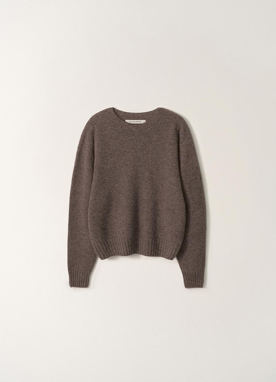 Kiri brushed wool pullover (Ash mocha brown)