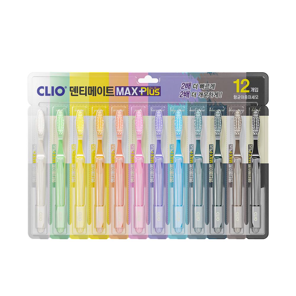 [도착보장]크리오 덴티메이트 맥스플러스 항균 이중미세모 왕칫솔 12입
