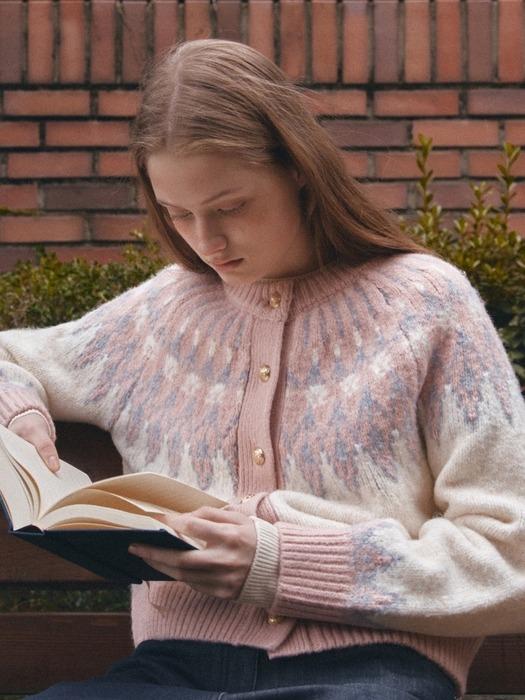 Fair Isle Knit Cardigan_2color