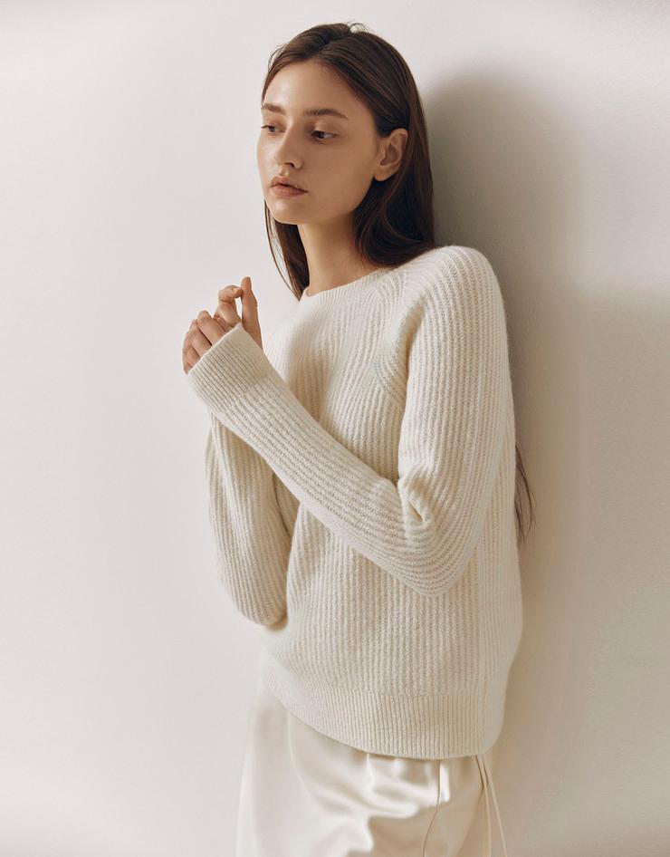 NEW 여자 립 래글런 니트 스웨터 5GG