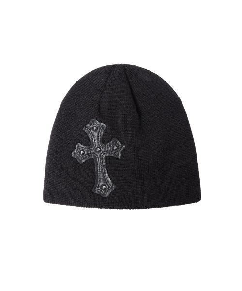 cross beanie (black)