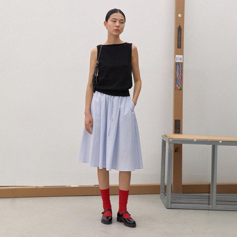 easy cotton skirt - sky