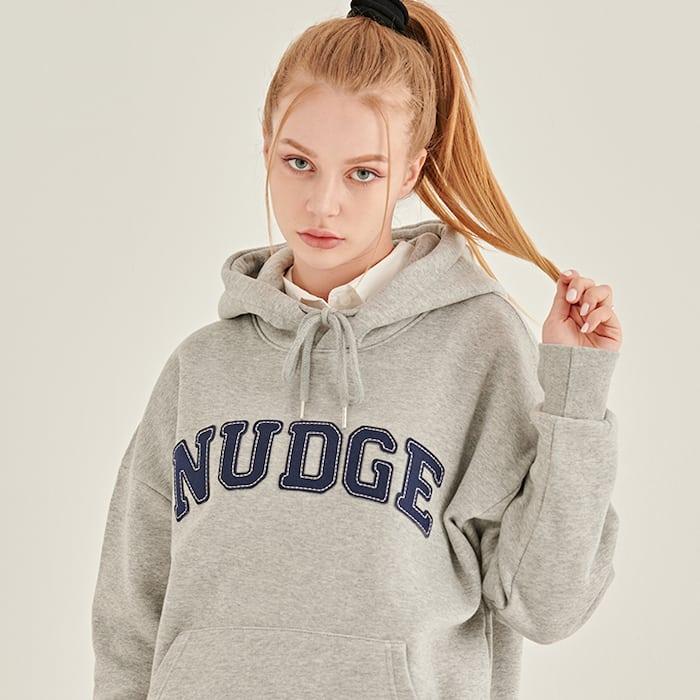 아치 스티치 로고 후드티 (그레이)