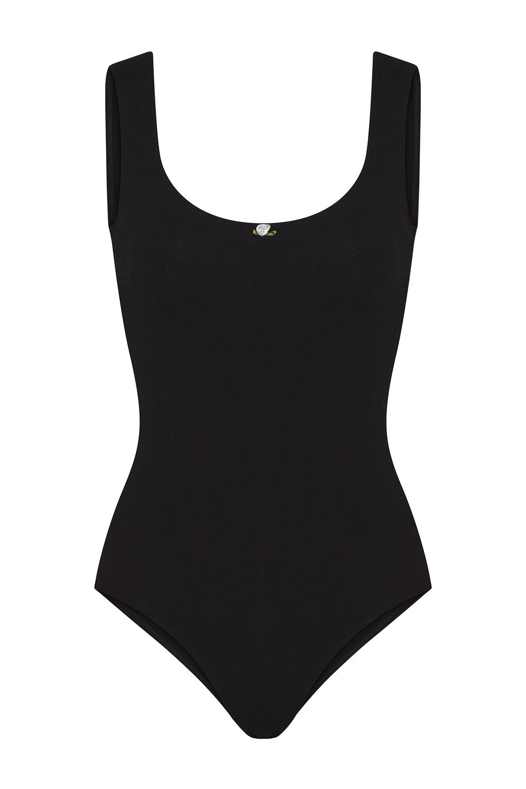 PERFECT SCOOP BODYSUIT IN ONYX - XS / Onyx