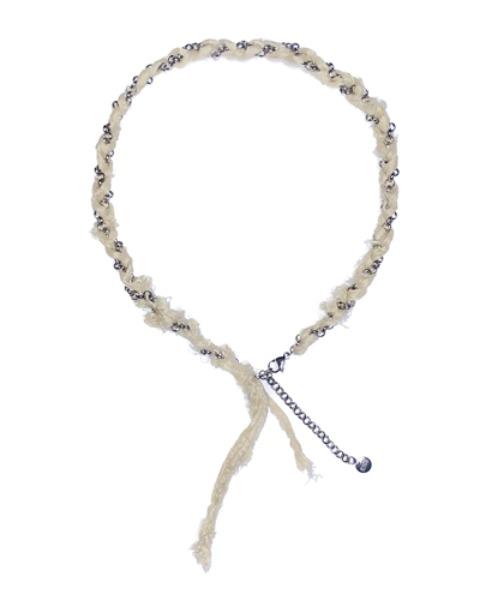 silkyarn chain necklace (ivory)