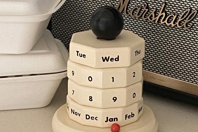 빈티지 우드 만년달력 탁상 캘린더