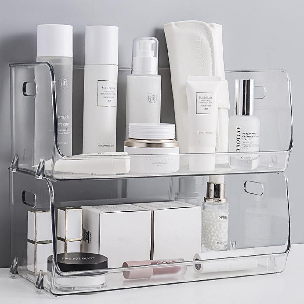 화장품 정리 향수 화장대 정리 투명 화장실 수납함 욕실 정리함