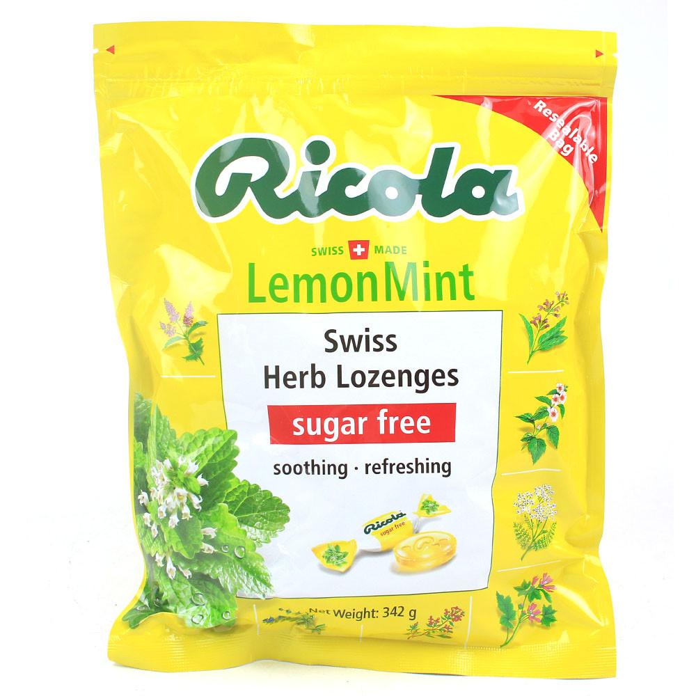 리콜라 스위스 허브 캔디 레몬민트 342G 1개