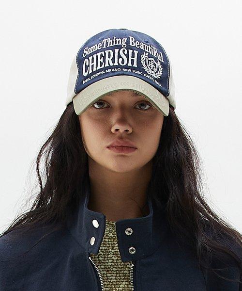 LY CHERISH BALL CAP(NAVY)