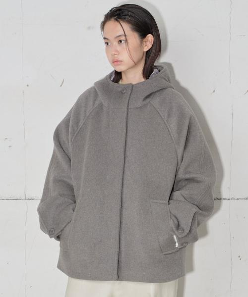 타입서비스(TYPESERVICE)  Hooded Half Coat [Gray] - 사이즈 & 후기 | 무신사