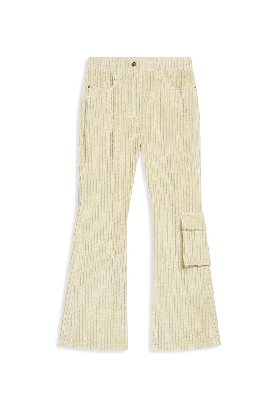 [12/9 DELIVERY] CORDUROY LOOSE BOOTCUT, CREAM