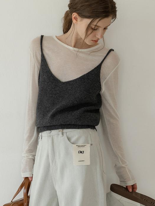 WOOL LAYERED KNIT BUSTIER_NSKN5201