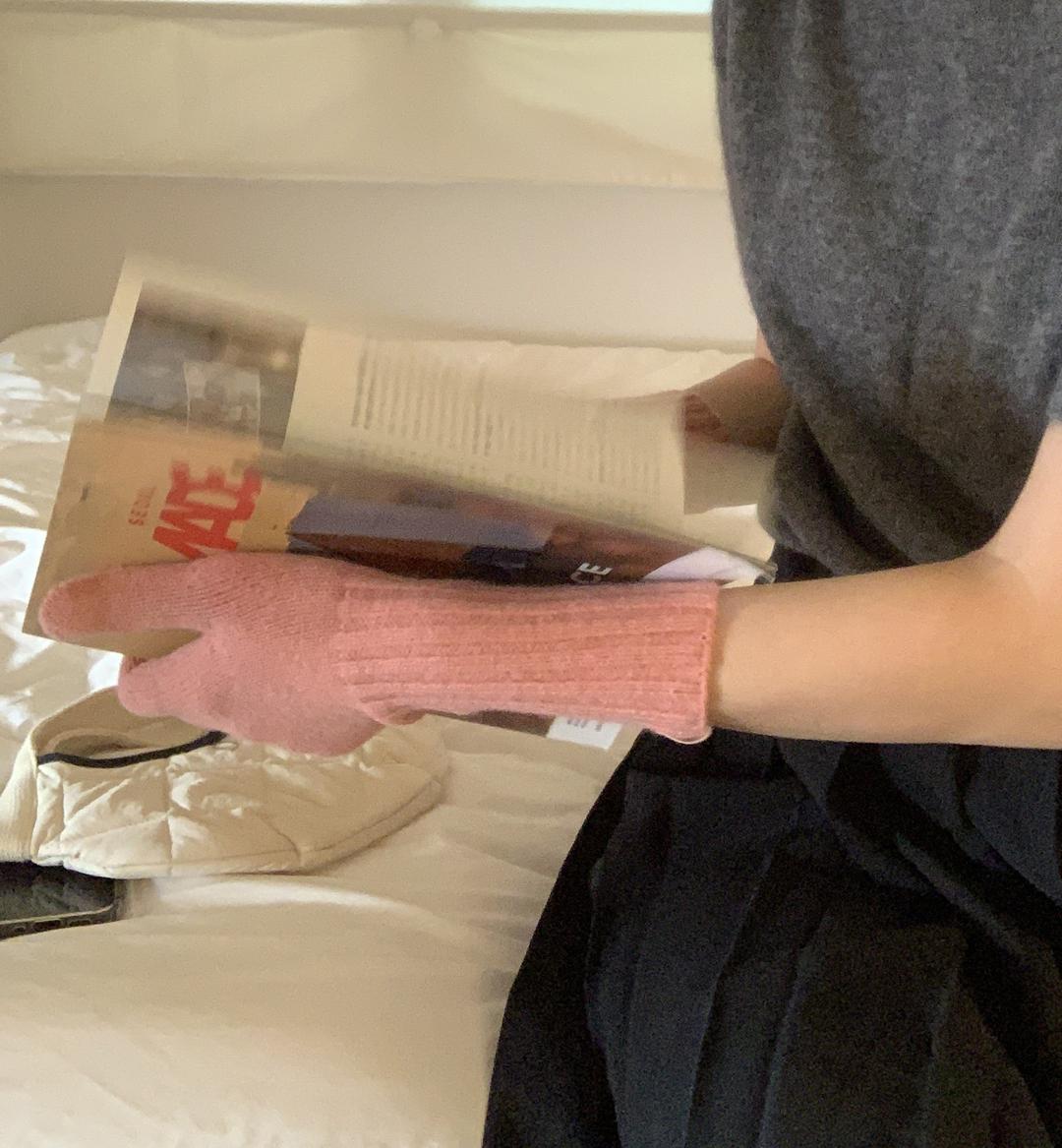 캐시미어  핑거홀 장갑