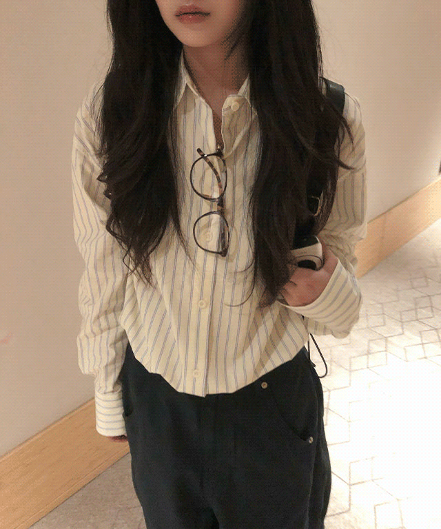 모어댄슈가 [✨문의폭주] 에브리 스트라이프 오버핏 셔츠 (2color)