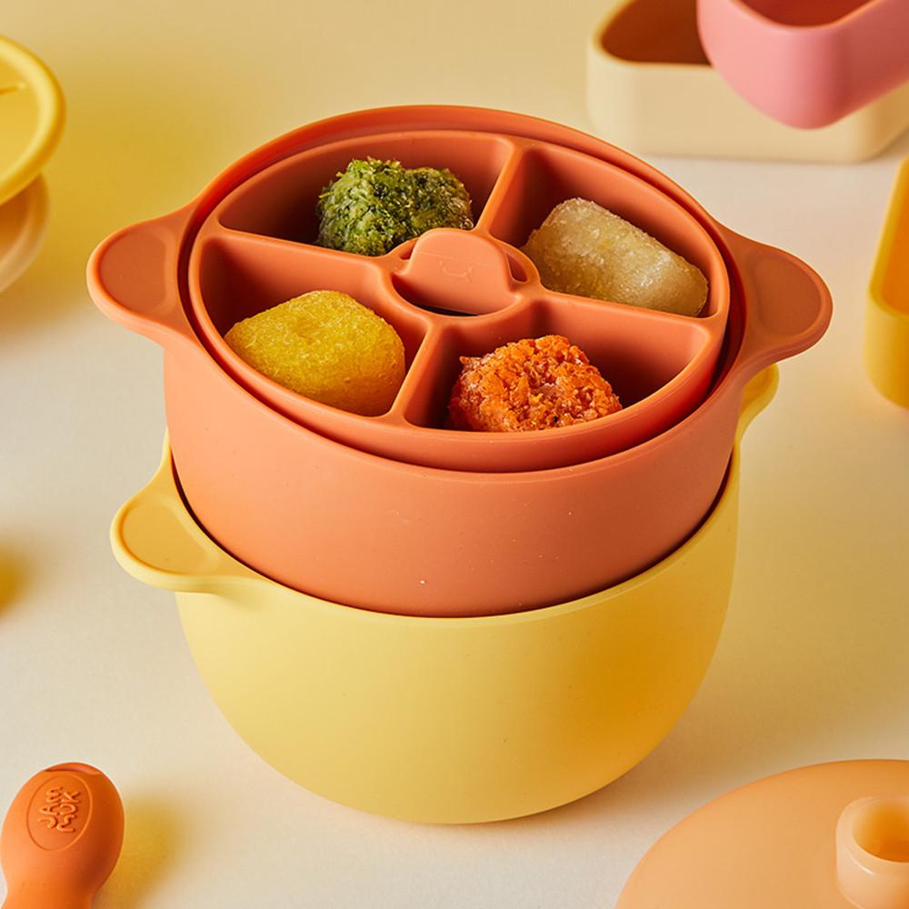 잼먹 실리콘 토핑이유식찜기 칸막이세트 800ml